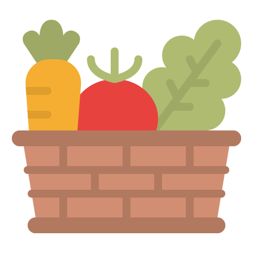 caja de verduras Iconixar Flat icono