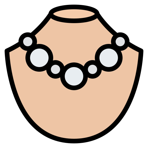 collar de perlas Iconixar Lineal Color icono