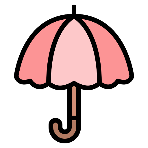 paraplu Iconixar Lineal Color icoon