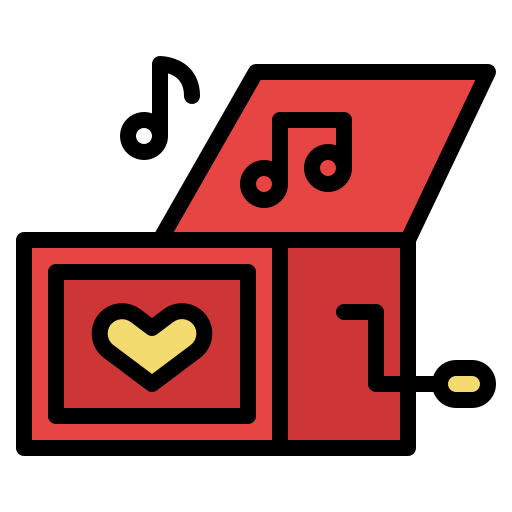 caja de música Iconixar Lineal Color icono