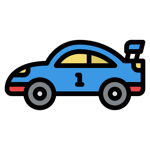 coche de carreras Iconixar Lineal Color icono