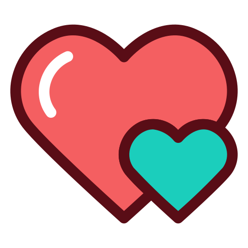 corazones Generic Outline Color icono
