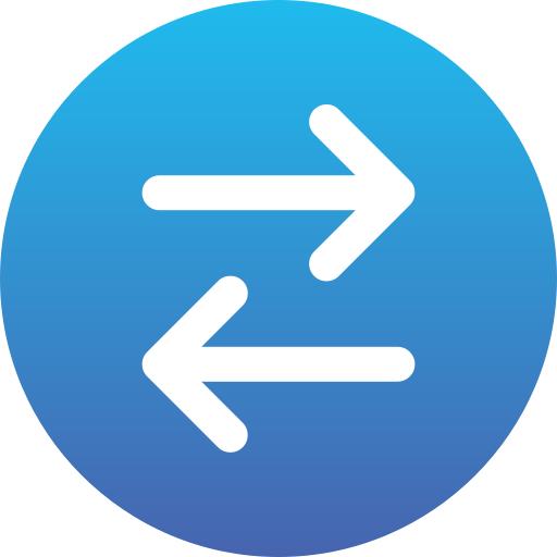 Left and right arrows Generic Flat Gradient icon