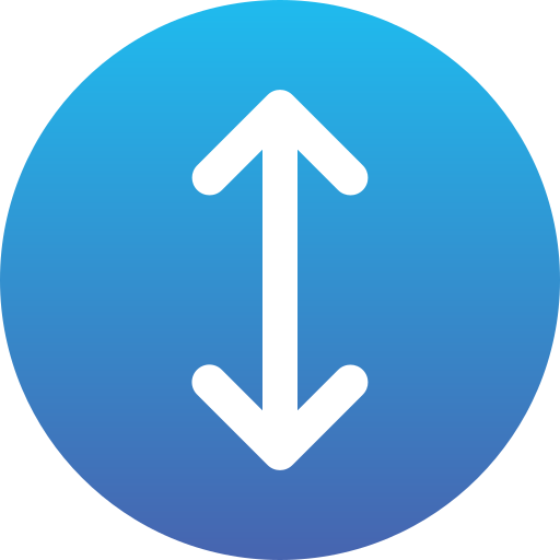 Up and down arrow Generic Flat Gradient icon