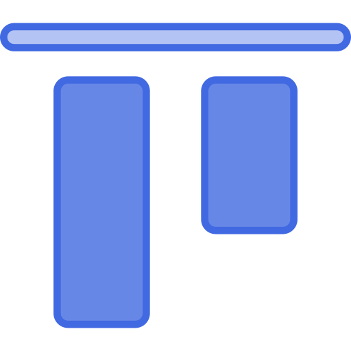 Выравнивание по верхнему краю Generic Blue иконка