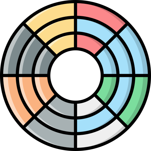 kleurenwiel Generic Outline Color icoon
