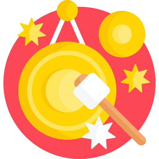Gong Detailed Flat Circular Flat icon
