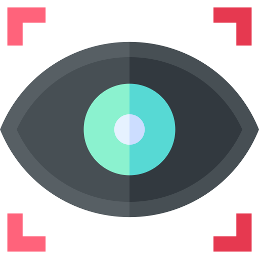 scansione dell'occhio Basic Straight Flat icona