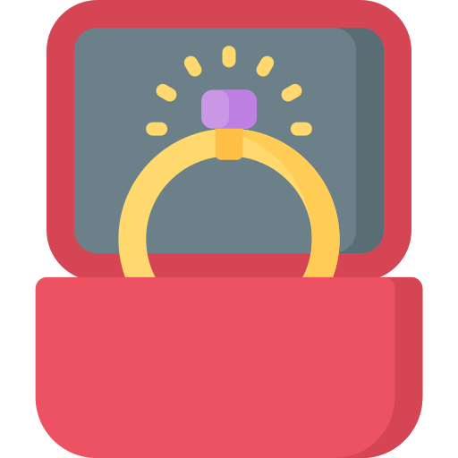 Wedding ring Special Flat icon