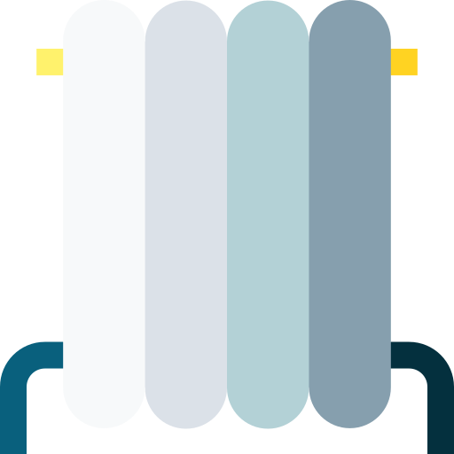 Radiator Basic Straight Flat icon