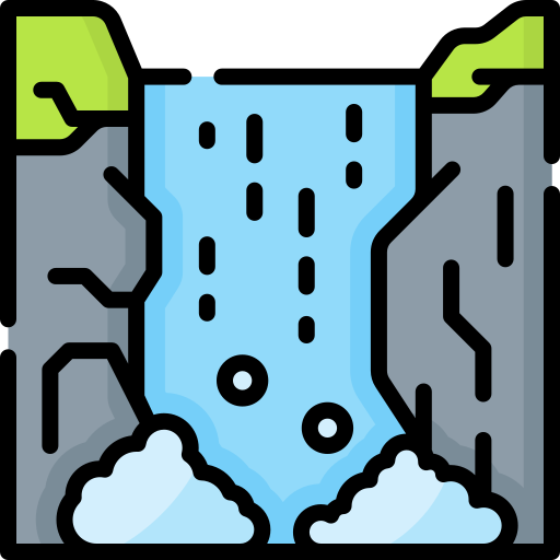 wodospad Special Lineal color ikona