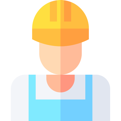 trabajador Basic Straight Flat icono