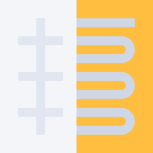 Underfloor heating Basic Straight Flat icon