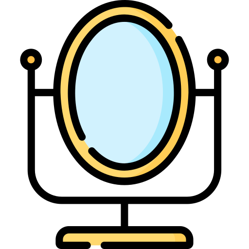 Hand mirror Special Lineal color icon