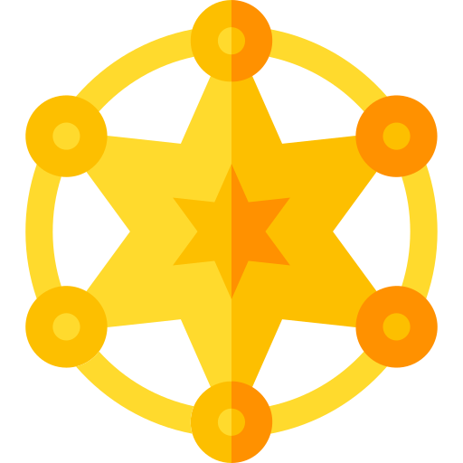odznaka szeryfa Basic Straight Flat ikona