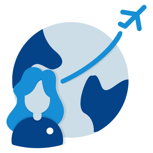 Business trip Generic Blue icon