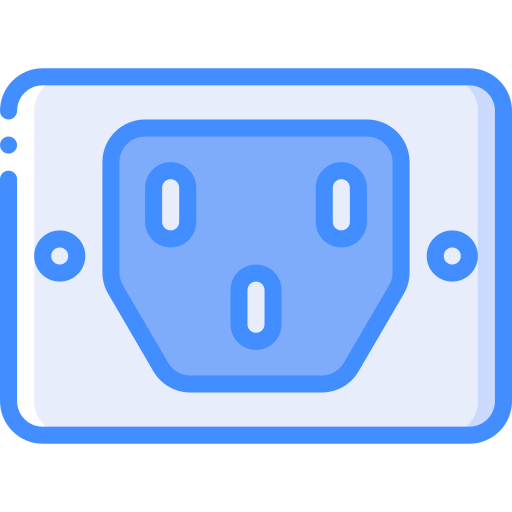 Power cable Basic Miscellany Blue icon