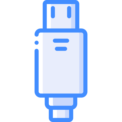 Usb cable Basic Miscellany Blue icon