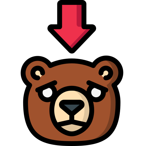 Bear market Basic Miscellany Lineal Color icon