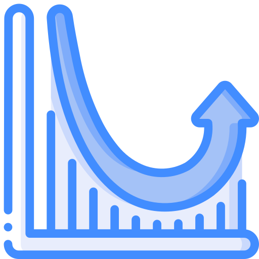 graph Basic Miscellany Blue icon