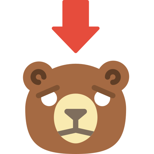 Bear market Basic Miscellany Flat icon