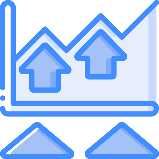 graph Basic Miscellany Blue icon