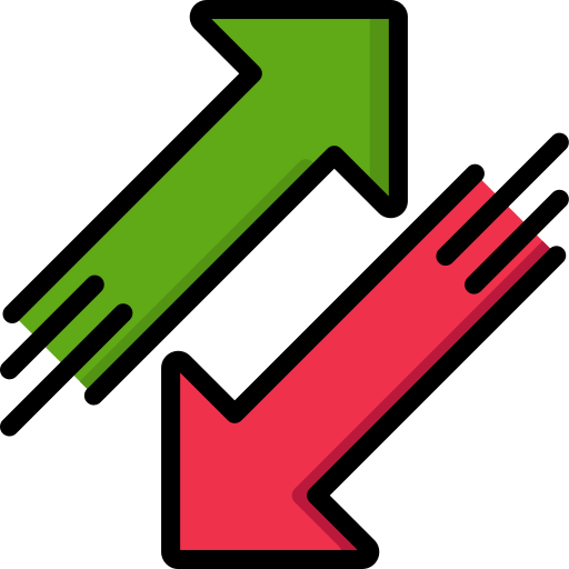 Up and down arrows Basic Miscellany Lineal Color icon