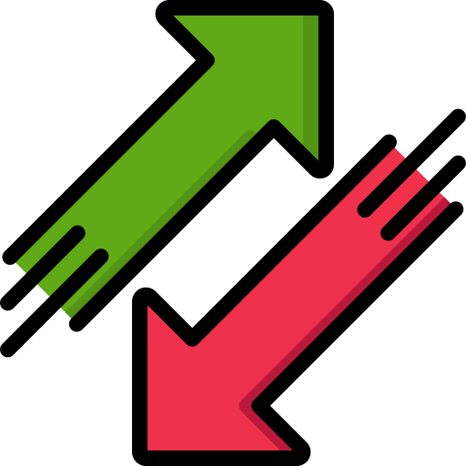 pfeile nach oben und unten Basic Miscellany Lineal Color icon