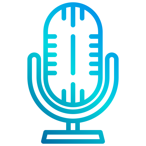 mikrofon xnimrodx Lineal Gradient ikona