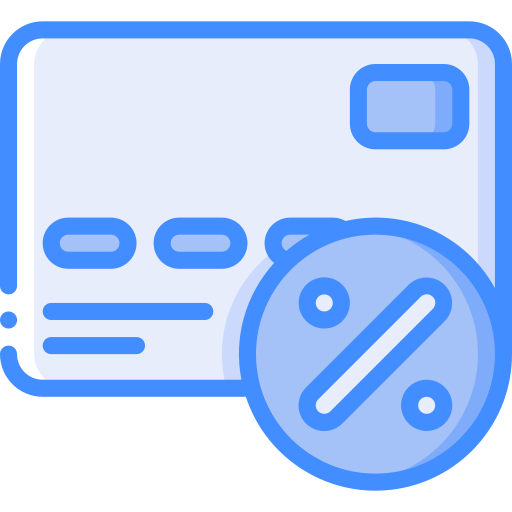 Credit card Basic Miscellany Blue icon