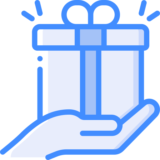 Gift box Basic Miscellany Blue icon