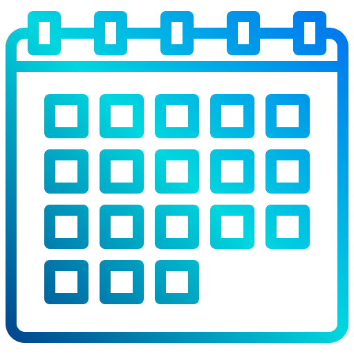 calendario xnimrodx Lineal Gradient icono