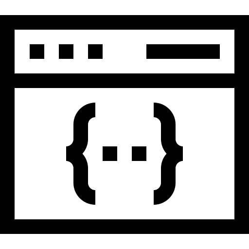 langage de programmation Basic Straight Lineal Icône