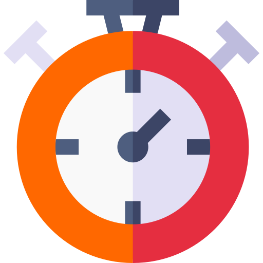 Stopwatch Basic Straight Flat icon
