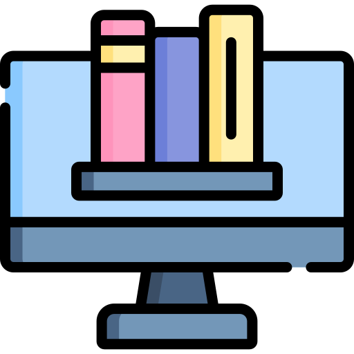 biblioteca en línea Special Lineal color icono