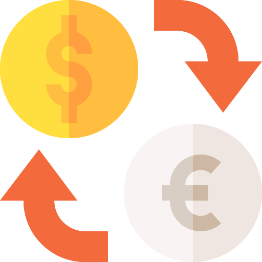 Money exchange Basic Straight Flat icon