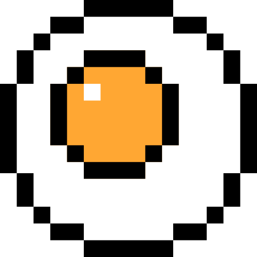 계란 후라이 Pixel Linear color icon