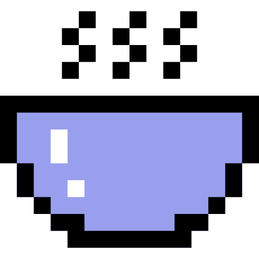 sopa Pixel Linear color icono