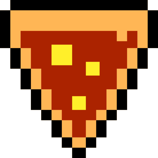 pizza Pixel Linear color icono