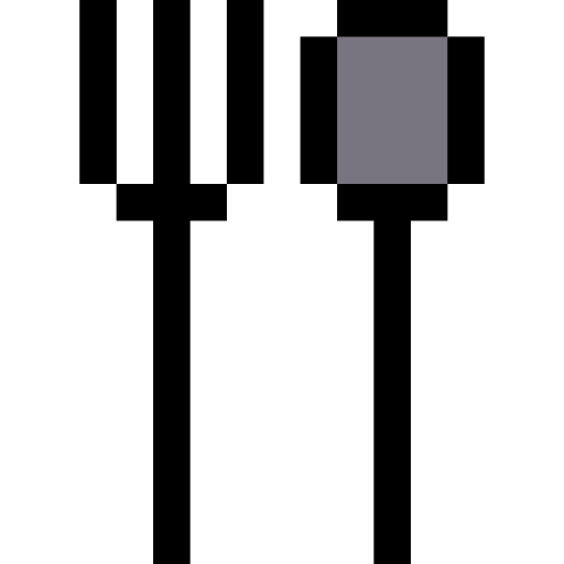 Столовые приборы Pixel Linear color иконка
