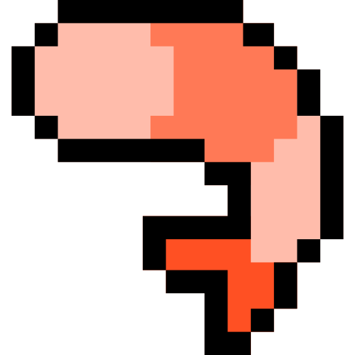 camarón Pixel Linear color icono