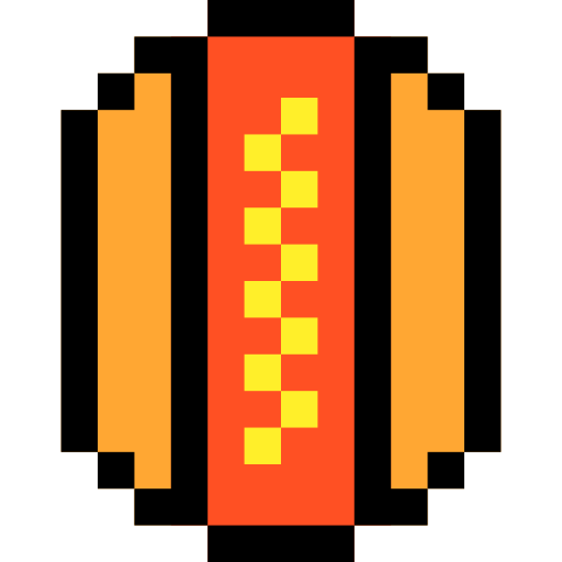 Hot dog Pixel Linear color icon
