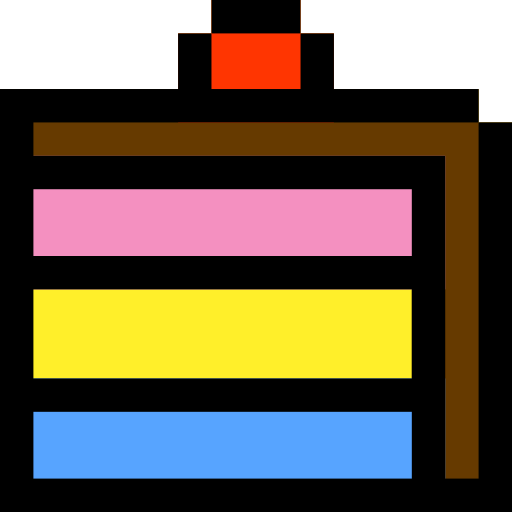 Кусок пирога Pixel Linear color иконка