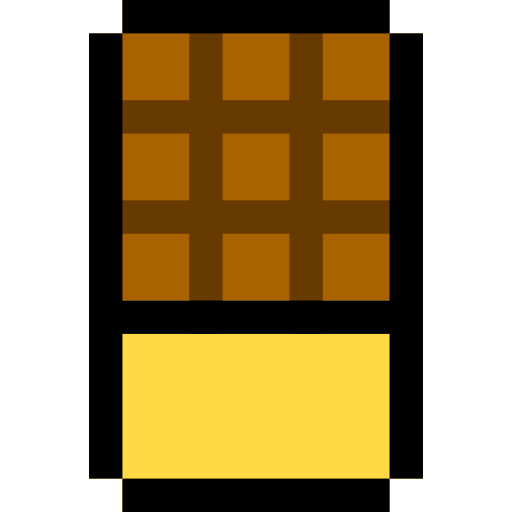 chocolade Pixel Linear color icoon