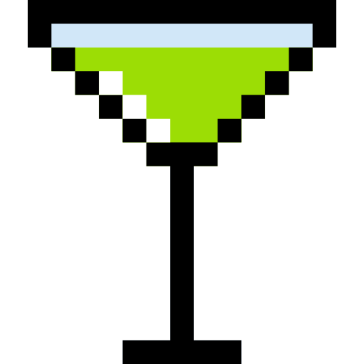 cóctel Pixel Linear color icono