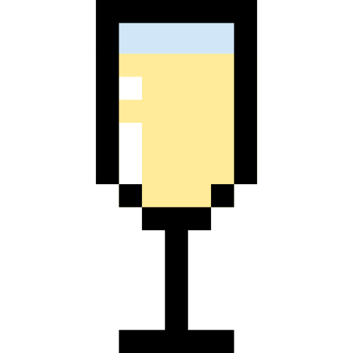 シャンパン Pixel Linear color icon