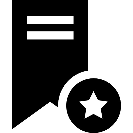 Bookmark Basic Straight Filled icon