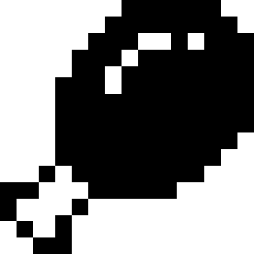 pierna de pollo Pixel Solid icono