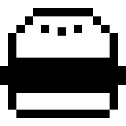 Hamburger Pixel Solid icon