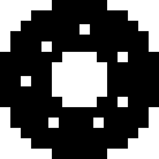 rosquilla Pixel Solid icono